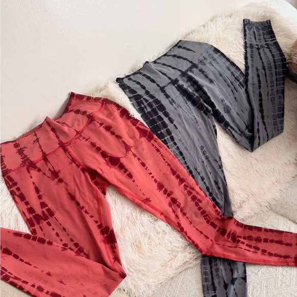 BUNDLE! Lululemon Wunder Under Hi-Rise Tight* Shibori | Red & Gunmetal | 4 - Picture 4 of 14